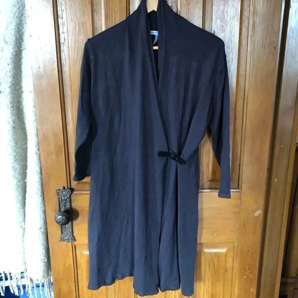 Wrap Front Long Cardigan